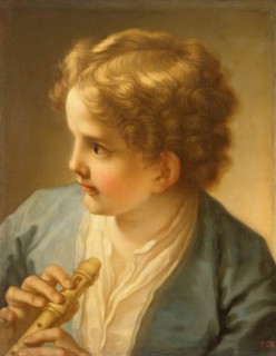 Boy with a Flute, 1720. Creator: Benedetto Luti.