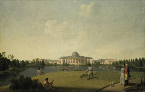 View of the Tauride Palace from the Garden, 1797. Creator: Benjamin Patersson.