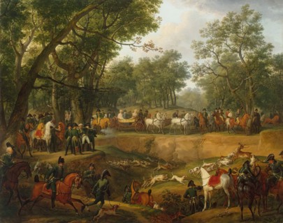 Napoleon on a Hunt in the Forest of Compiegne, 1811. Creator: Carle Vernet.