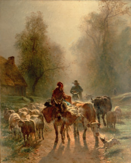 On the Way to the Market, 1859. Creator: Constant Troyon.