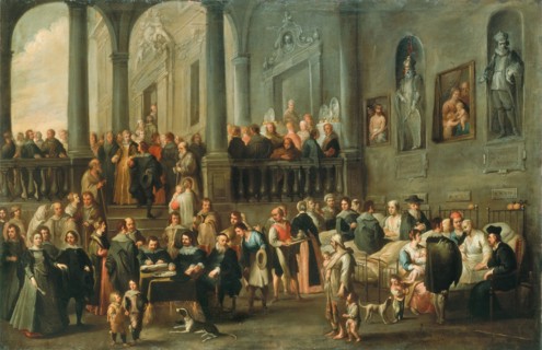 The Guests of Honour Visiting a Hospital, 1642. Creator: Cornelis de Wael.