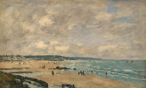 Beach at Trouville, 1893. Creator: Eugene Louis Boudin.