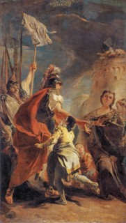 Coriolanus at the Walls of Rome, 1730. Creator: Giovanni Battista Tiepolo.