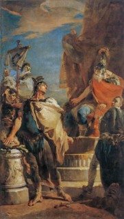 Mucius Scaevola before Porsenna, 1728. Creator: Giovanni Battista Tiepolo.
