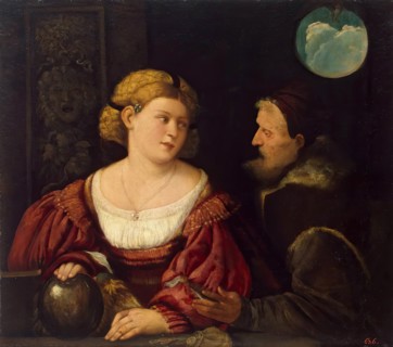 Seduction (Old Man and a Young Woman), 1516. Creator: Giovanni Cariani.