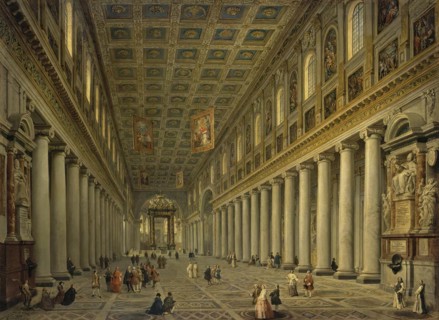 Interior of the Santa Maria Maggiore in Rome, 1750. Creator: Giovanni Paolo Panini.