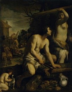 Construction of Noah's Ark, 1608. Creator: Guido Reni.
