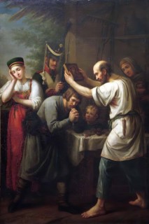 Militiaman's Seeing Off, After 1812. Creator: Ivan Luchaninov.