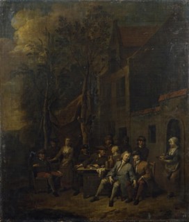 Scene by a Tavern, early 17th century. Creator: Jan Baptist Lambrechts.