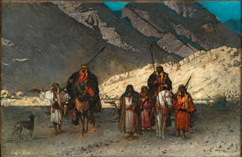 Arabian Sheikhs in the Mountains, 1872. Creator: Leon Joseph Florentin Bonnat.