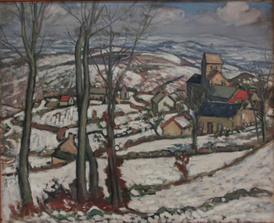 Village at Morvan under Snow, 1910. Creator: Louis Charlot.