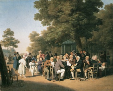 Politicians in the Tuileries Gardens, 1832. Creator: Louis Leopold Boilly.