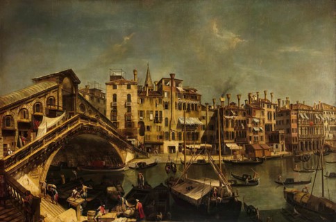 Rialto Bridge in Venice, 1745. Creator: Michele Marieschi.