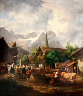 Morning in Partenkirchen, 1819. Creator: Peter Heinrich Lambert von Hess.