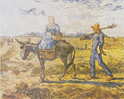 Morning. Going to Work (after Millet ), 1890. Creator: Vincent van Gogh.