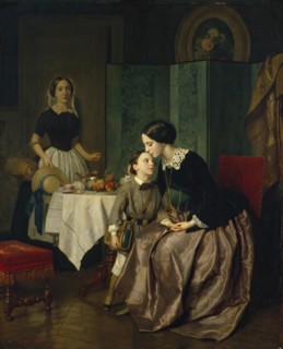 Mother's Instructions, 1856. Creator: Jean-Baptiste Antoine Emile Beranger.