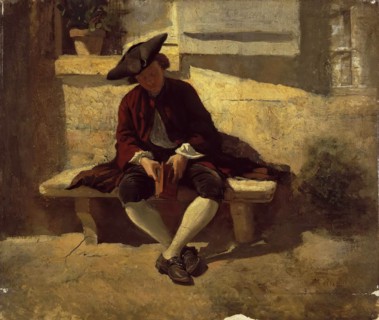 Young Man with a Book, 1860. Creator: Jean Louis Ernest Meissonier.