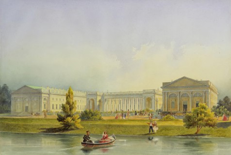 Alexander Palace in Tsarskoye Selo, 1847. Creator: Alexey Gornostaev.