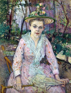 Woman with a parasol, 1889. Creator: Henri de Toulouse-Lautrec.