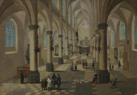 Interior of a church in Flanders, 1650. Creators: Frans Francken III, Peeter Neeffs the Elder.