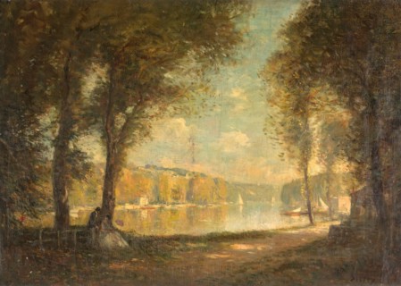Landscape, late 19th century.  Creator: Alfred Sisley.