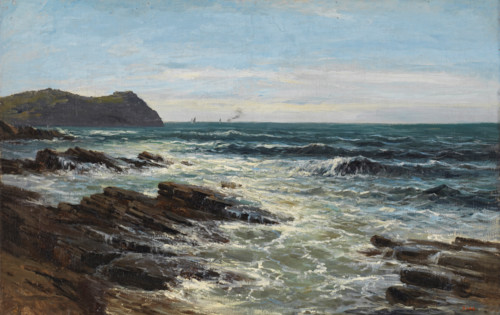 Cliffs (Guéthary), c1881. Creator: Carlos de Haes.