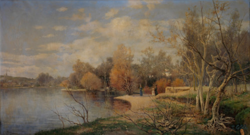 Casa de Campo Pond, 1884. Creator: Cristóbal Férriz y Sicilia.
