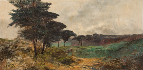 The pine trees of the Casa de Campo, 1886. Creator: Juan Espina y Capo.