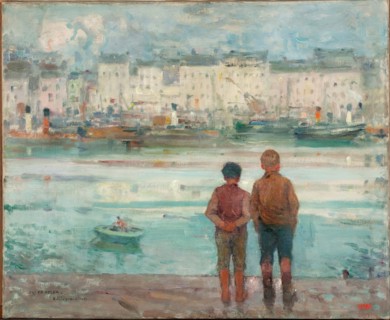 The Pier at Boulogne-sur-Mer, 1920. Creator: Jules Adler.