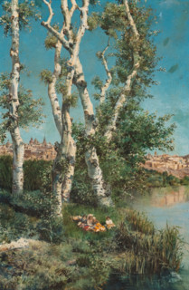 Landscape on the outskirts of the city of Toledo, 1882. Creator: Ricardo Arredondo y Calmache.
