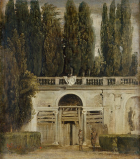 View of the Garden of the Villa Medici, c1630. Creator: Diego Velasquez.