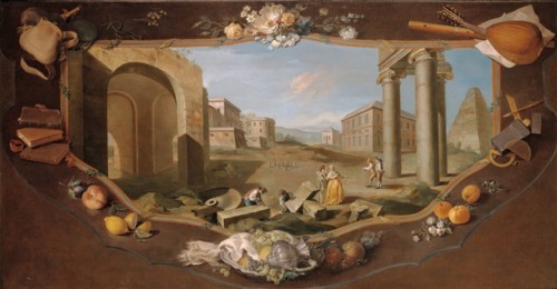 Landscape with an Architectural View, c1779. Creator: Charles Joseph Flipart.