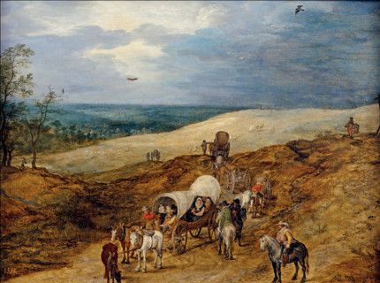Landscape with Wagons, 1603. Creator: Jan Brueghel the Elder.