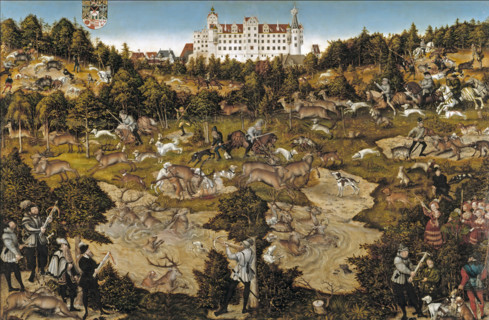 Hunt at the Castle of Torgau in honour of Charles V, 1544. Creator: Lucas Cranach the Elder.