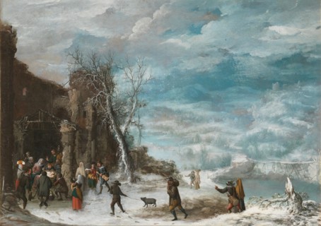 Winter Landscape with the Adoration of the Shepherds, 1650. Creator: Francisco Collantes.
