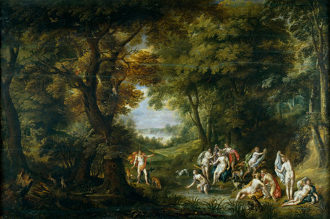 Landscape with Diana and Acteon, c1608. Creators: Denys van Alsloot, Hendrick de Clerck.