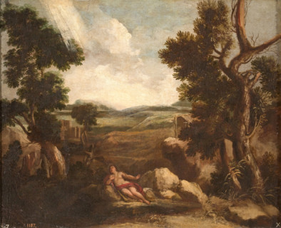 Penitent Magdalen, before 1713. Creators: Gaspard Dughet, Carlo Maratti.