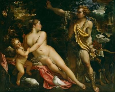 Venus, Adonis and Cupid, c1591. Creator: Annibale Carracci.