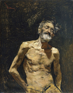 Nude Old Man in the Sun, 1862-1863. Creator: Mariano Jose Maria Bernardo Fortuny y Carbo.