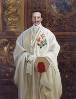 Alfonso XIII in the Habit of Grand Master of the Military Orders, 1928. Creator: Carlos Vázquez Úbeda.