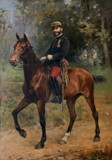Alfonso XII on horseback, 1897. Creator: Román Navarro García de Vinuesa.