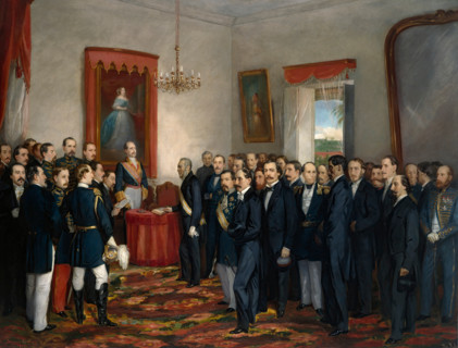 Oath of office of the governor and captain general of Santo Domingo, Pedro Santana, 1862. Creator: Juan Francisco Wenceslao Cisneros Guerrero.