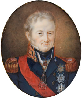 So-called portrait of Charles Felix of Savoy, King of Sardinia, 1821. Creator: Circle of Jean-Baptiste Isabey.