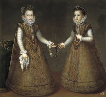 The Infantas Isabel Clara Eugenia and Catalina Micaela, c1575. Creator: Alonso Sanchez Coello.