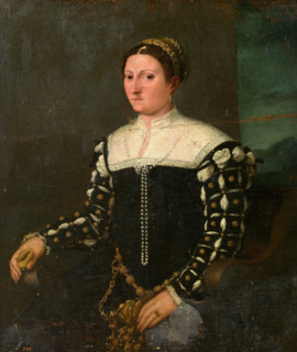 Portrait of an unknown woman, between 1550 and 1560. Creator: Antonio Badile IV.