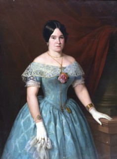 Portrait of a Lady Dressed in Blue, 1843. Creator: Antonio María Esquivel.