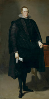 Philip IV in black suit, 1625. Creator: Diego Velasquez.
