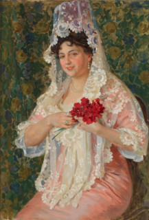 Asunción Castro Crespo, wife of the painter, 1914. Creator: Enric Simonet Lombardo.