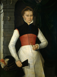 Lady with a Yellow Flower, 1567. Creator: Adriaen van Cronenburgh.
