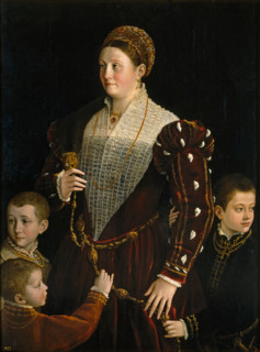 Portrait of Camilla Gonzaga and Her Three Sons, 1539. Creator: Parmigianino.